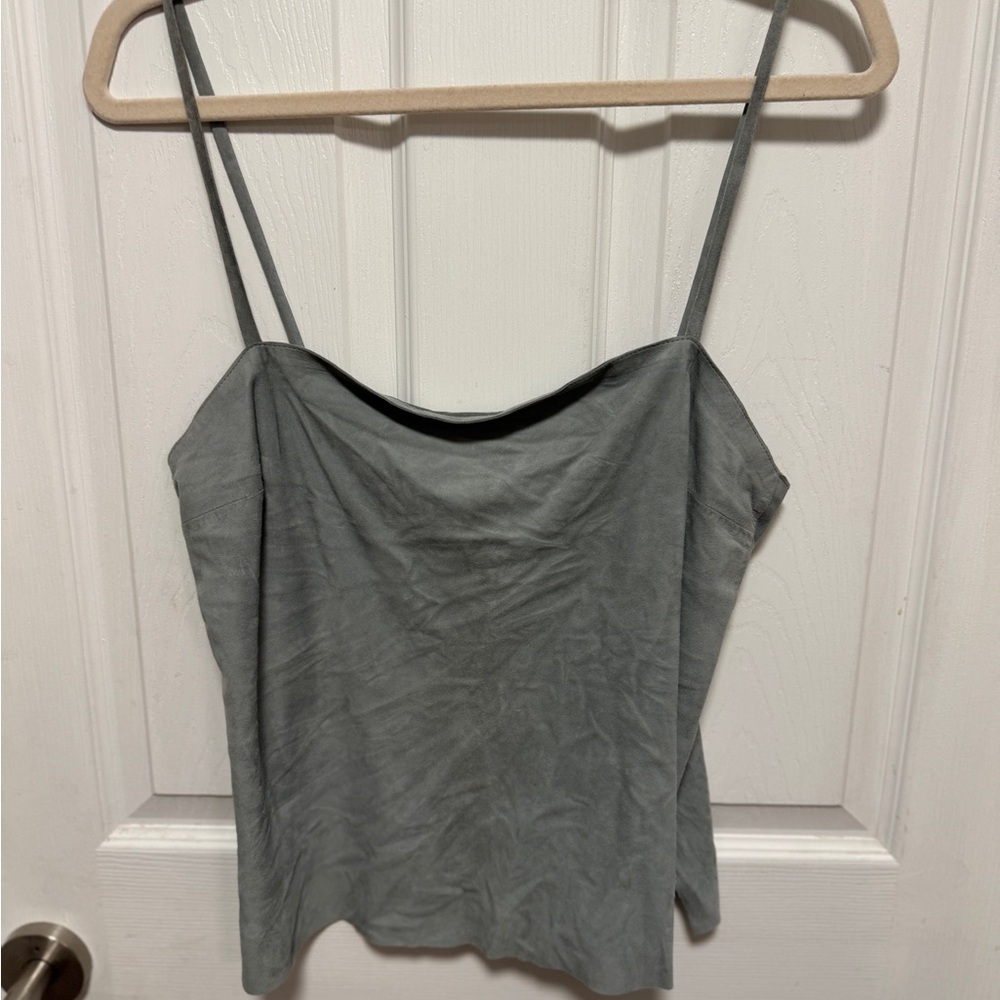 Theory suede tie back top